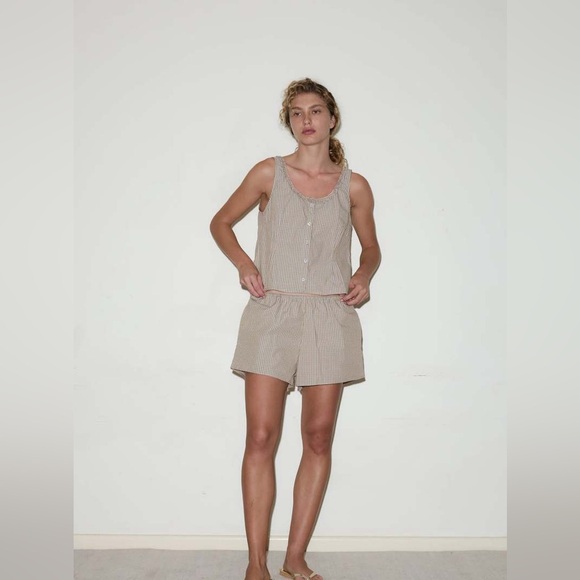 Deiji Studios PJ Short Set - Desert Check - Picture 4 of 8